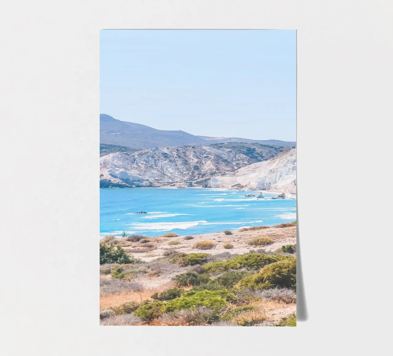Milos, Grecia I Spiaggia selvaggia e bohémien di Tsigrado foglio adesivo da Julie Travel Photography