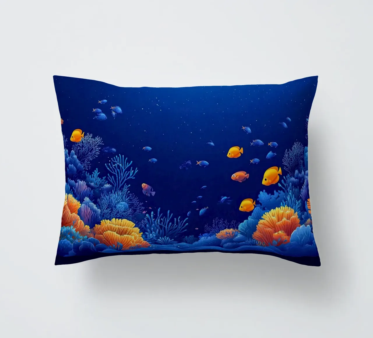 Coraux en Fête: Underwater Symphony decorative cushion by The Sea
