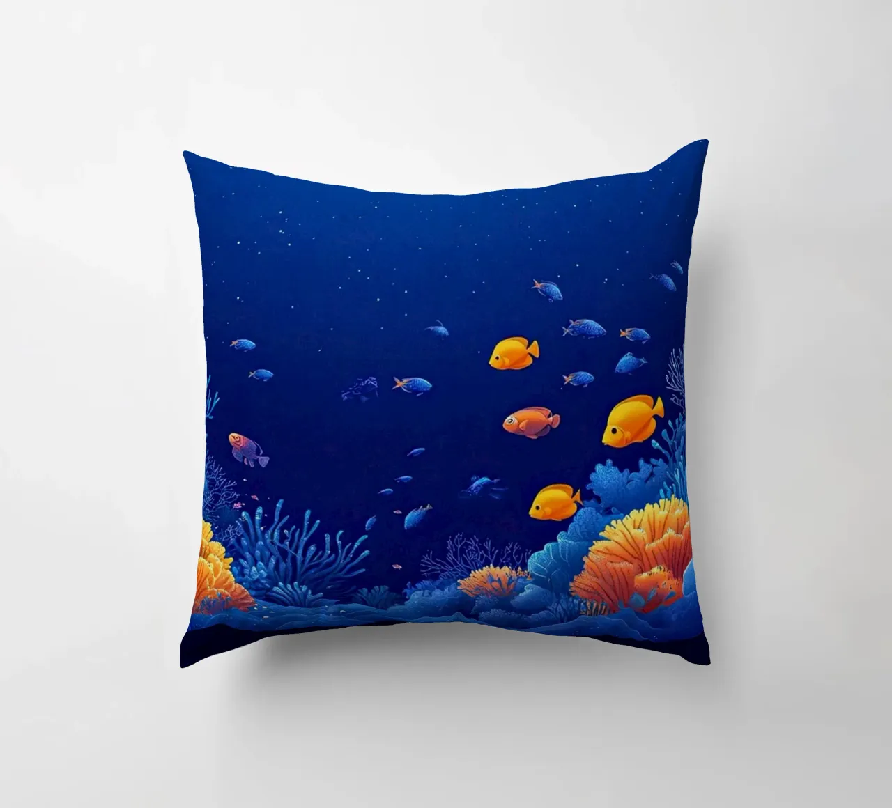 Coraux en Fête: Underwater Symphony decorative cushion by The Sea