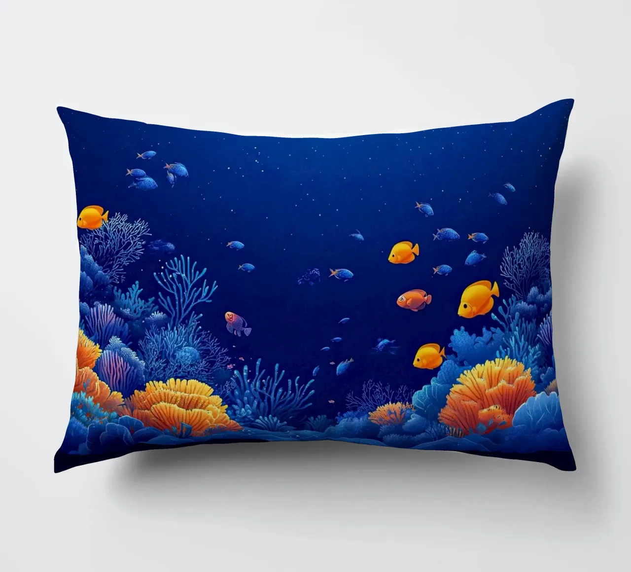 Coraux en Fête: Underwater Symphony decorative cushion by The Sea