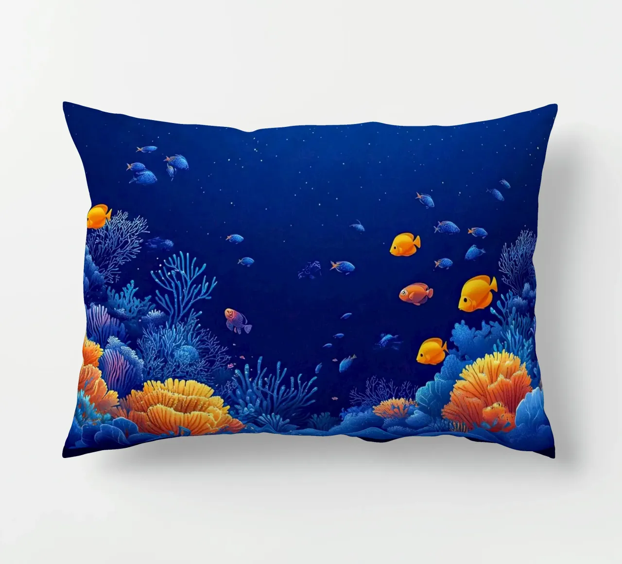 Coraux en Fête: Underwater Symphony decorative cushion by The Sea