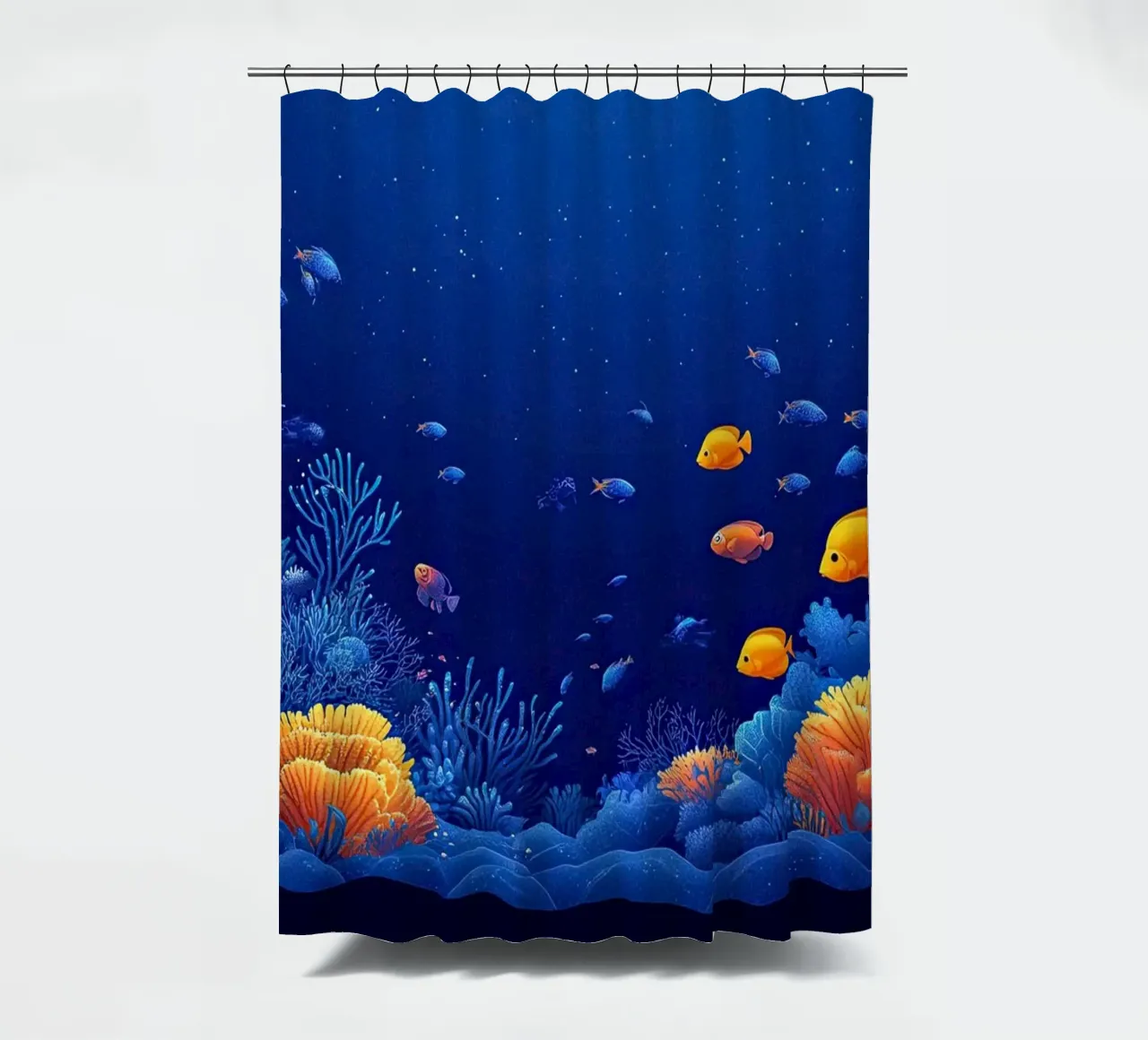 Coraux en Fête: Underwater Symphony shower curtain by The Sea