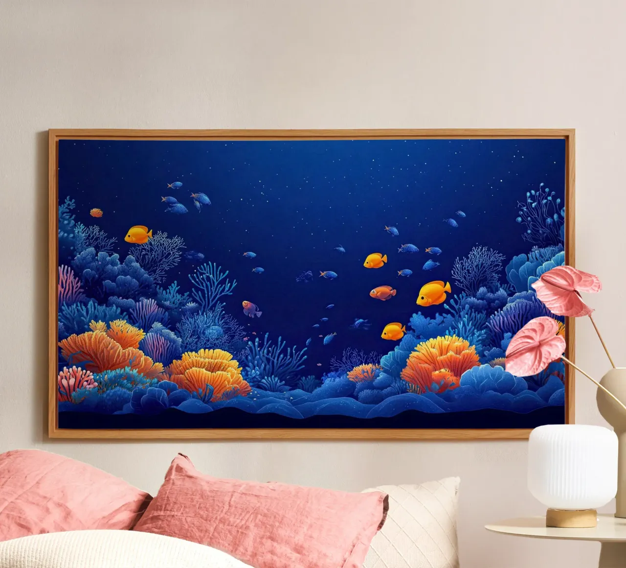 Coraux en Fête: Underwater Symphony alu-dibond by The Sea