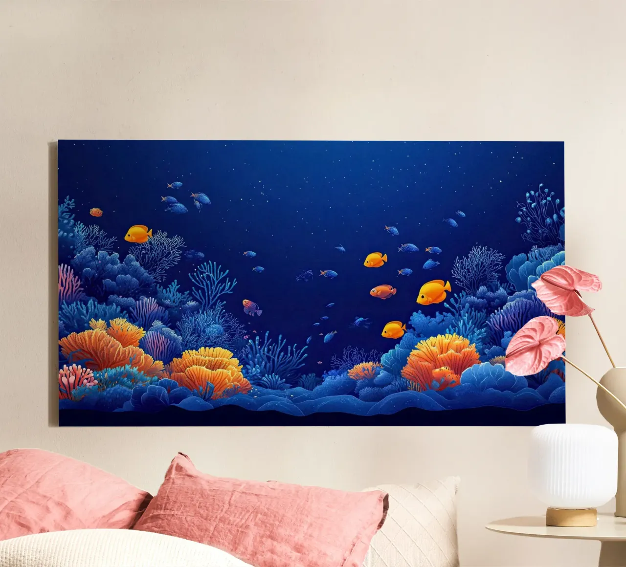 Coraux en Fête : Symphonie Sous-Marine toile de The Sea