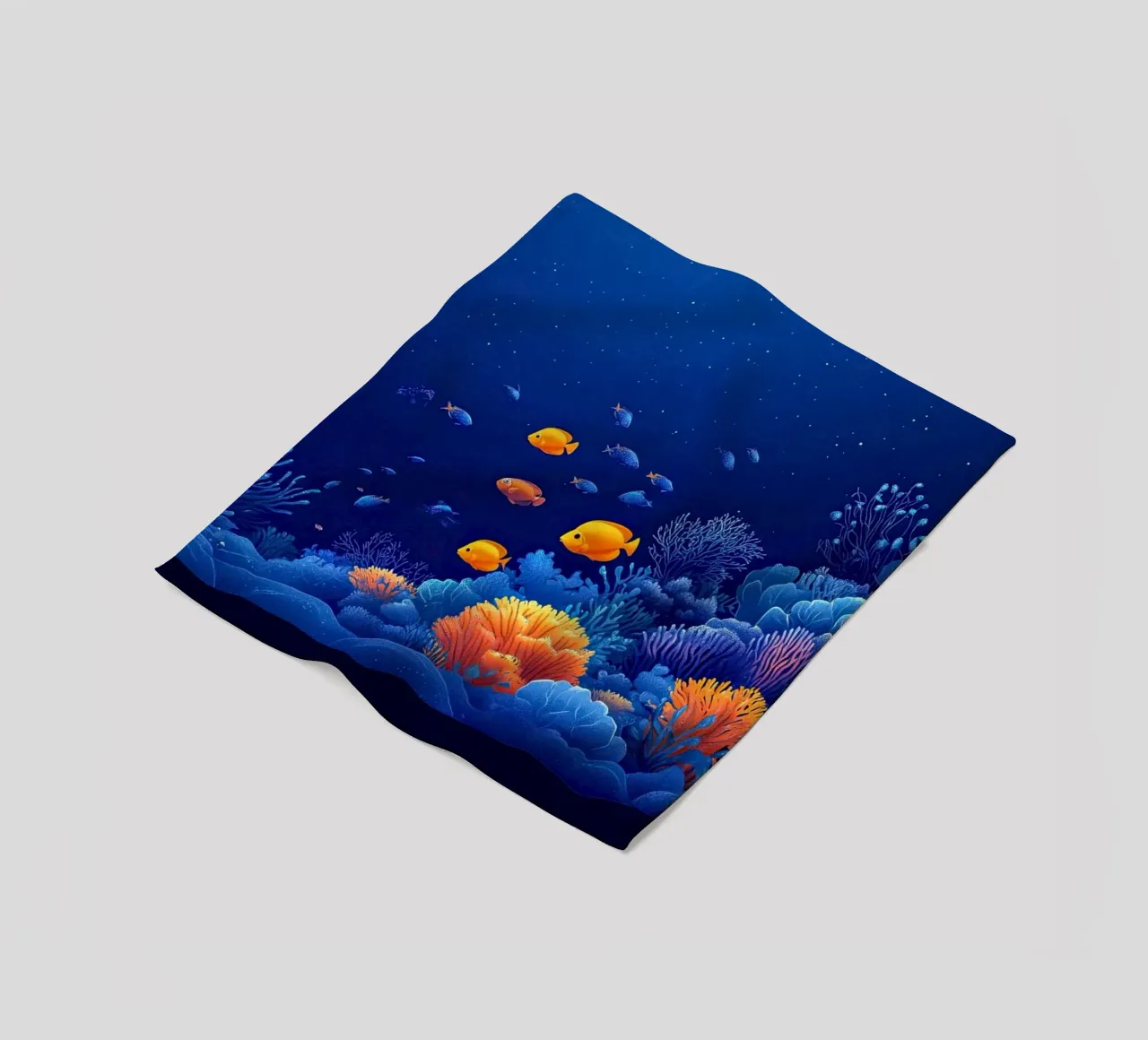 Coraux en Fête: Underwater Symphony fleece blanket by The Sea