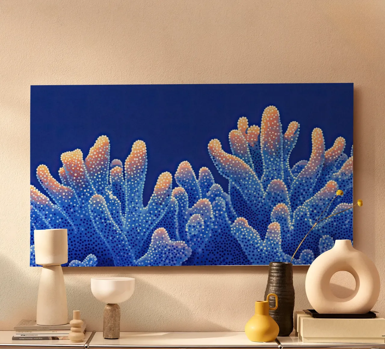 Corail en Lumière - Hedendaagse mariene kunst forex-plaat van The Sea