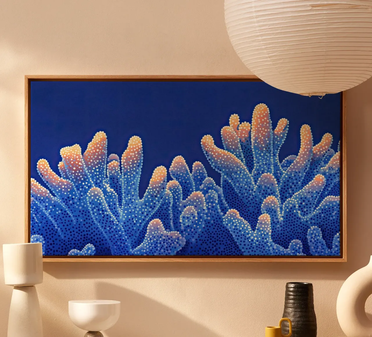 Corail en Lumière - Hedendaagse mariene kunst canvas van The Sea