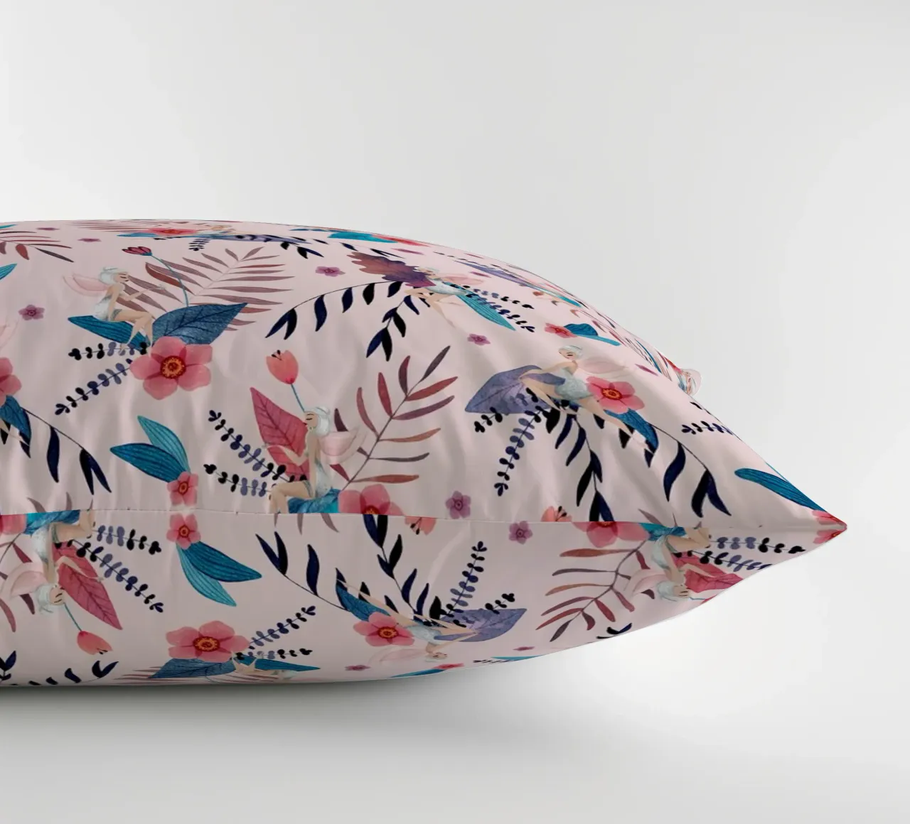Fantom Fifi Art - Feenmuster Soft Pink cuscino da The Artcircle