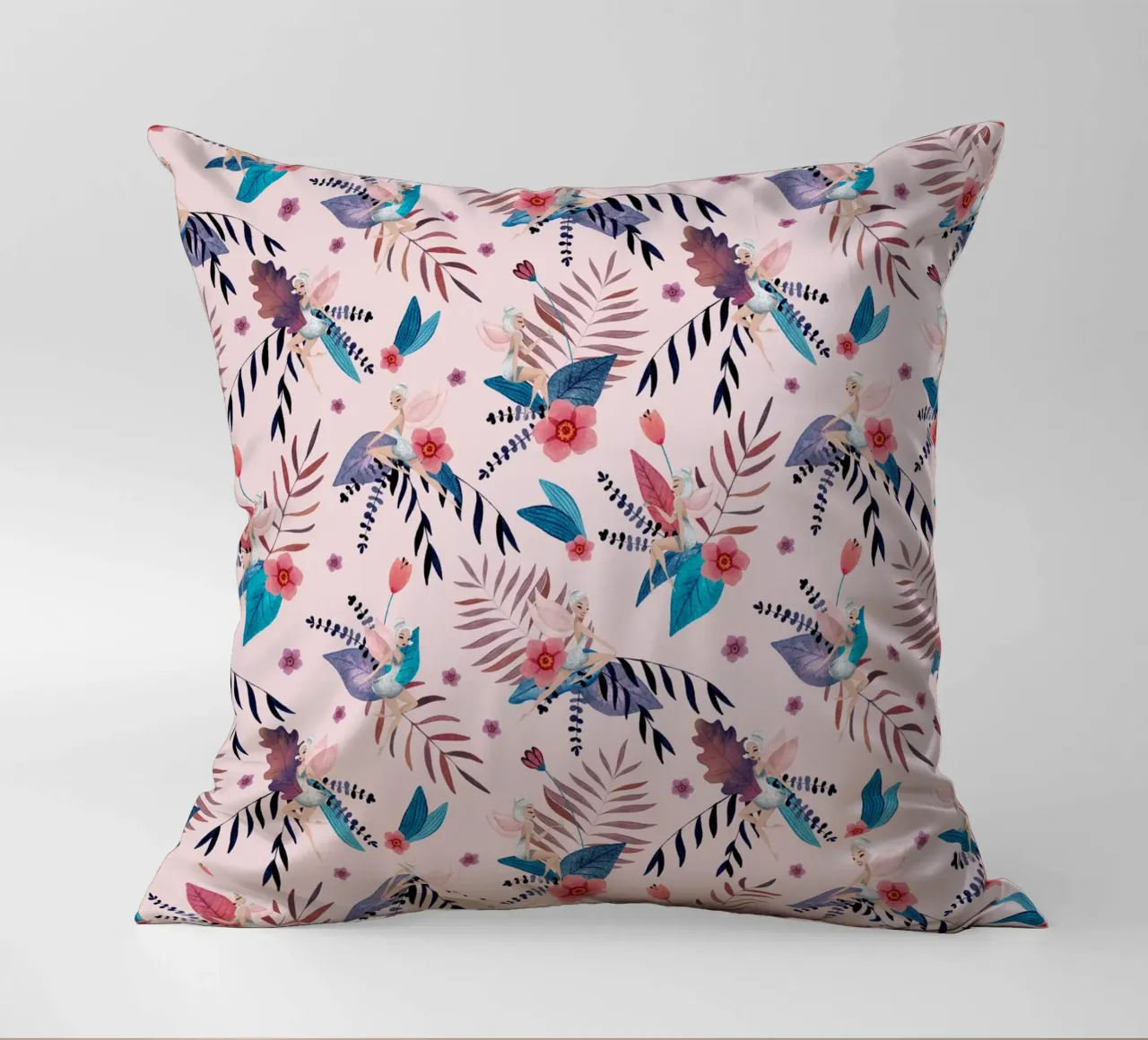 Fantom Fifi Art - Feenmuster Soft Pink cuscino da The Artcircle