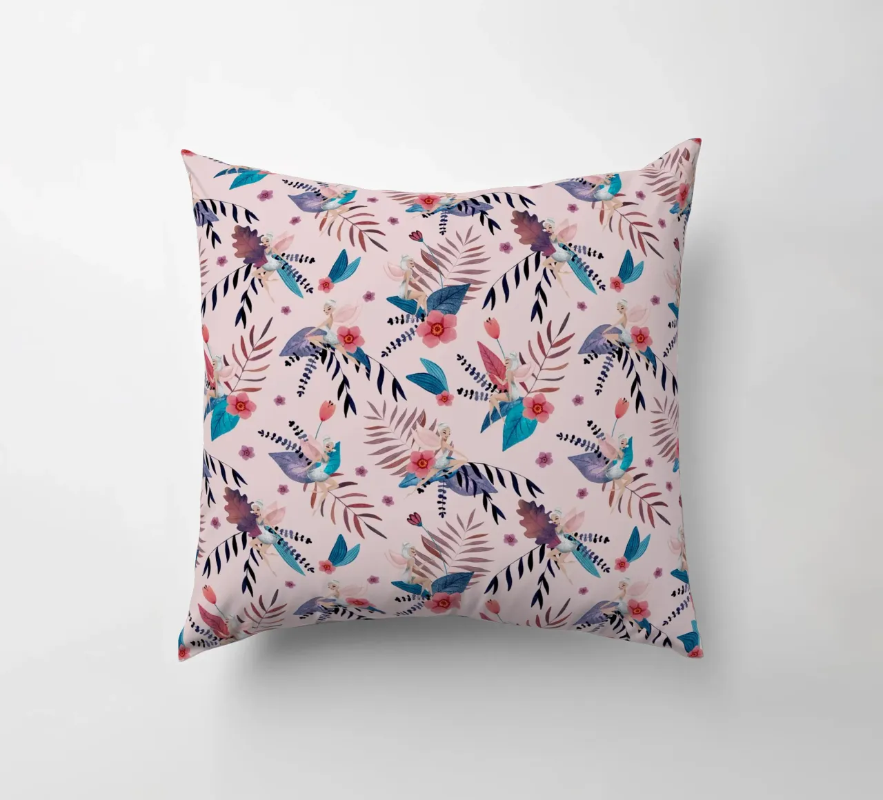 Fantom Fifi Art - Feenmuster Soft Pink cuscino da The Artcircle