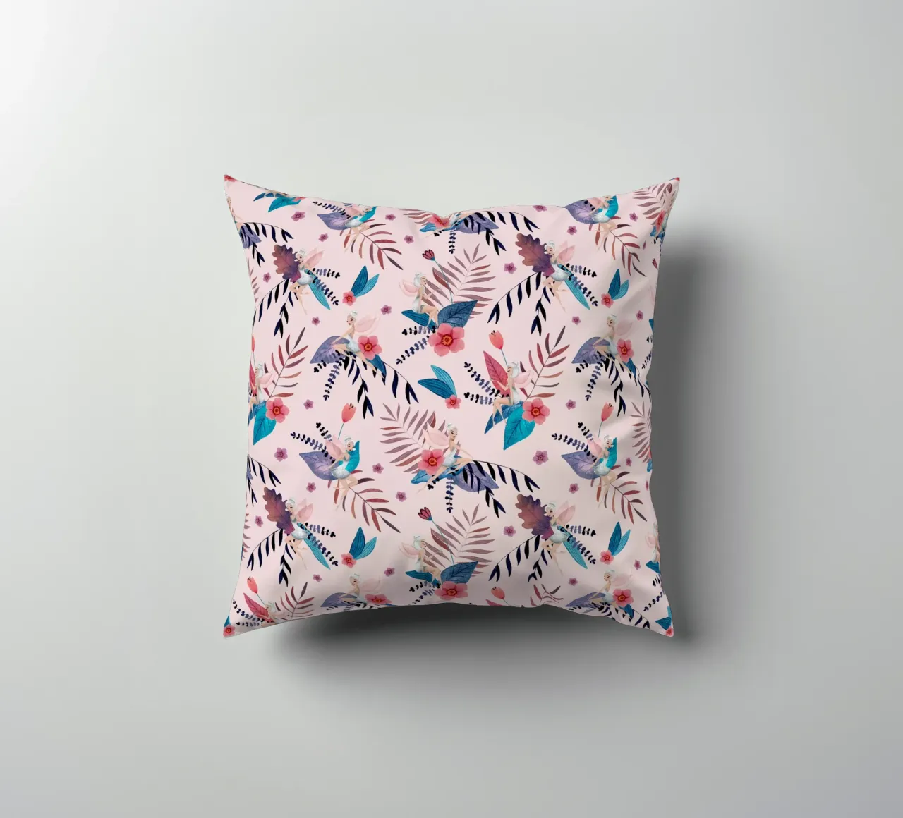 Fantom Fifi Art - Feenmuster Soft Pink cuscino da The Artcircle