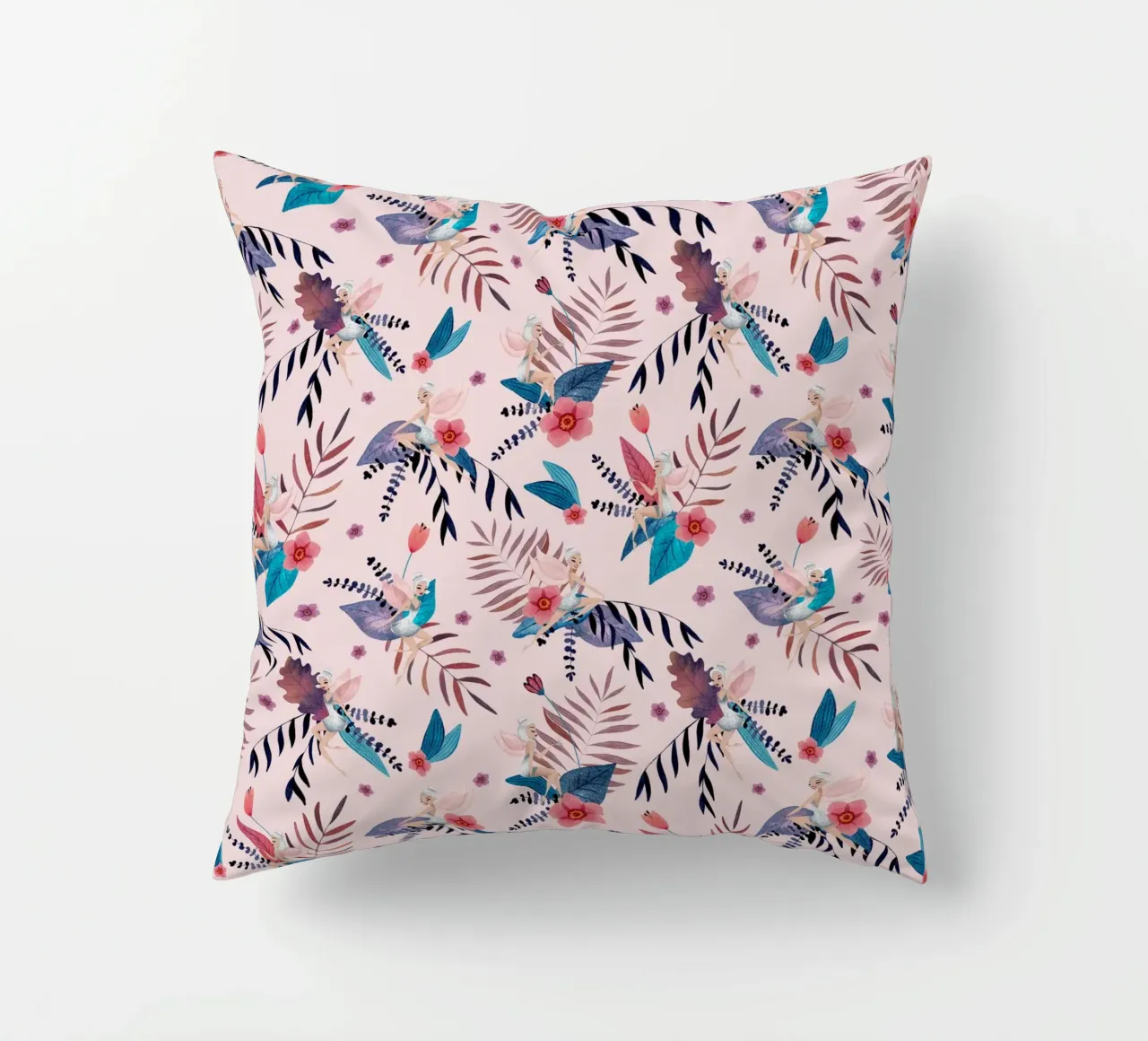 Fantom Fifi Art - Feenmuster Soft Pink cuscino da The Artcircle