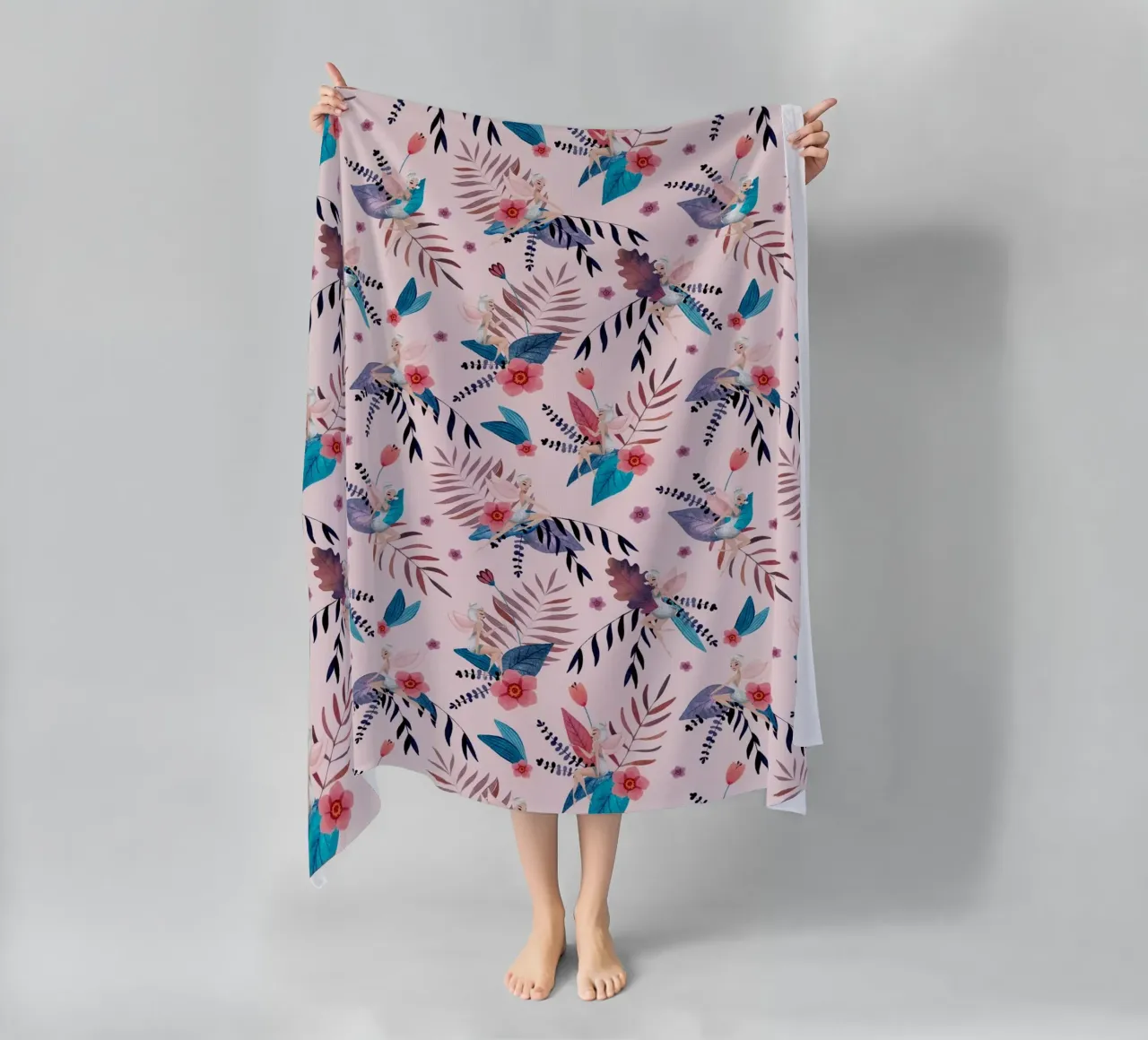 Fantom Fifi Art - Feenmuster Soft Pink telo mare da The Artcircle