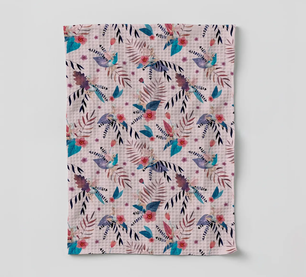 Fantom Fifi Art - Feenmuster Soft Pink canovaccio da cucina da The Artcircle