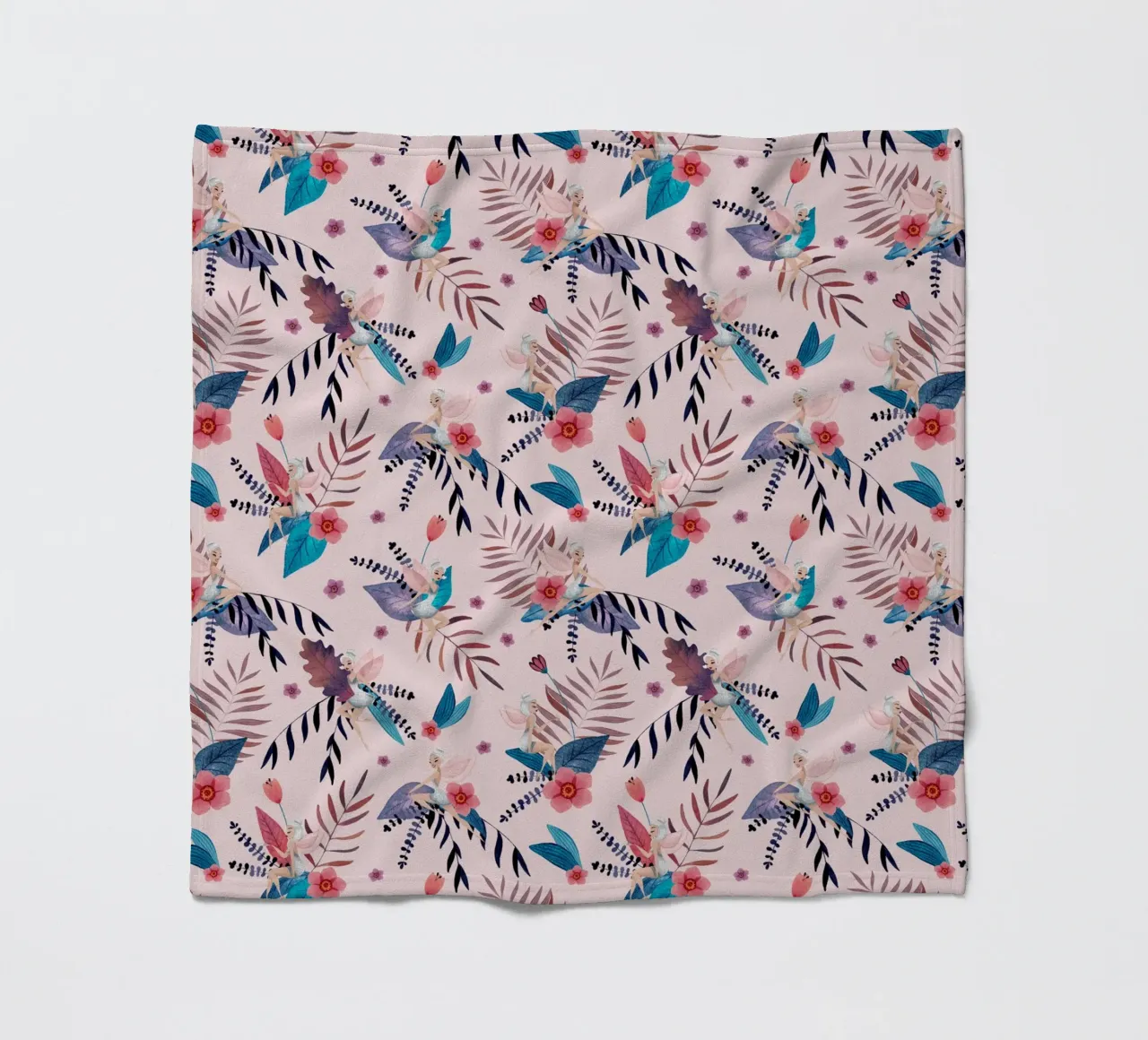 Fantom Fifi Art - Feenmuster Soft Pink coperta in pile da The Artcircle