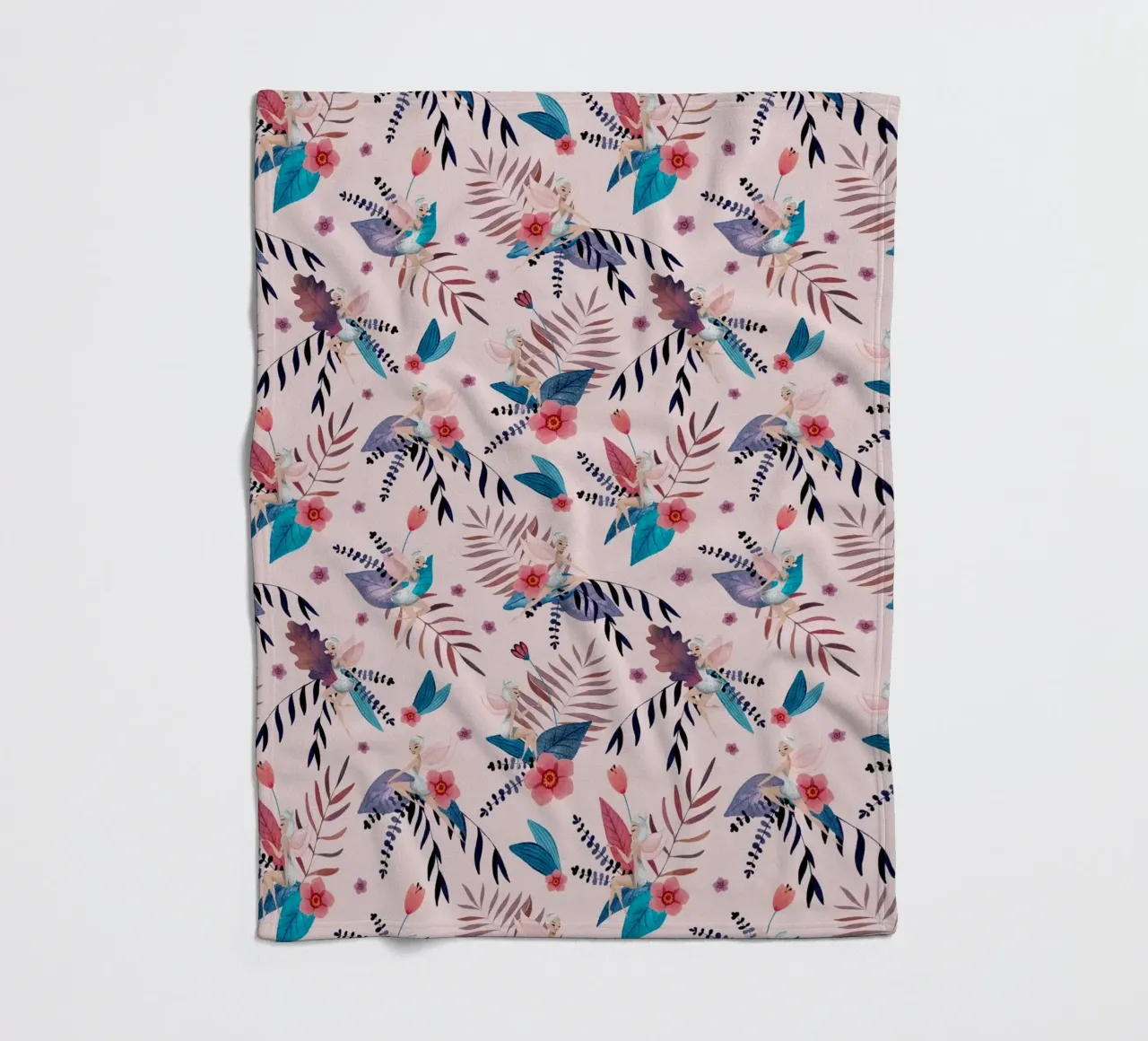Fantom Fifi Art - Feenmuster Soft Pink coperta in pile da The Artcircle