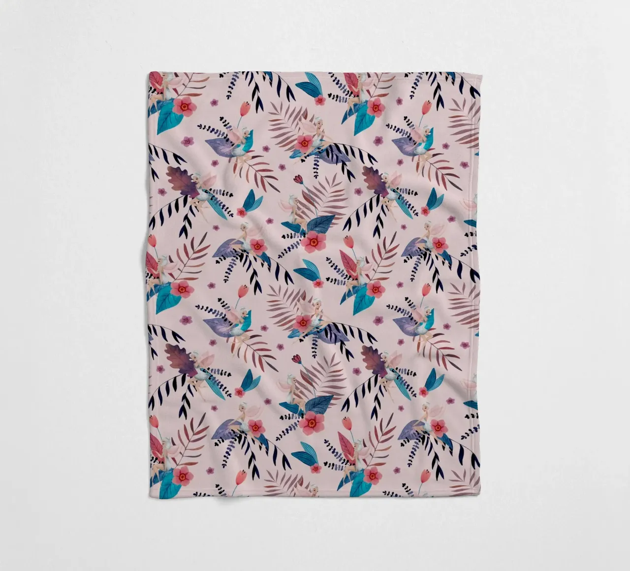 Fantom Fifi Art - Feenmuster Soft Pink coperta in pile da The Artcircle