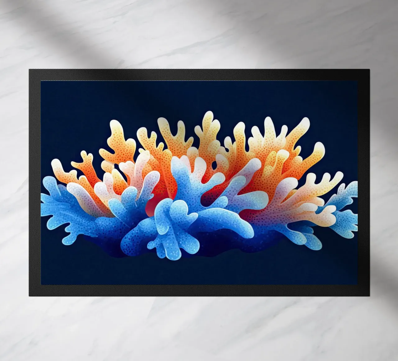 Corail en Harmonie - Nature Oceanique doormat by The Sea