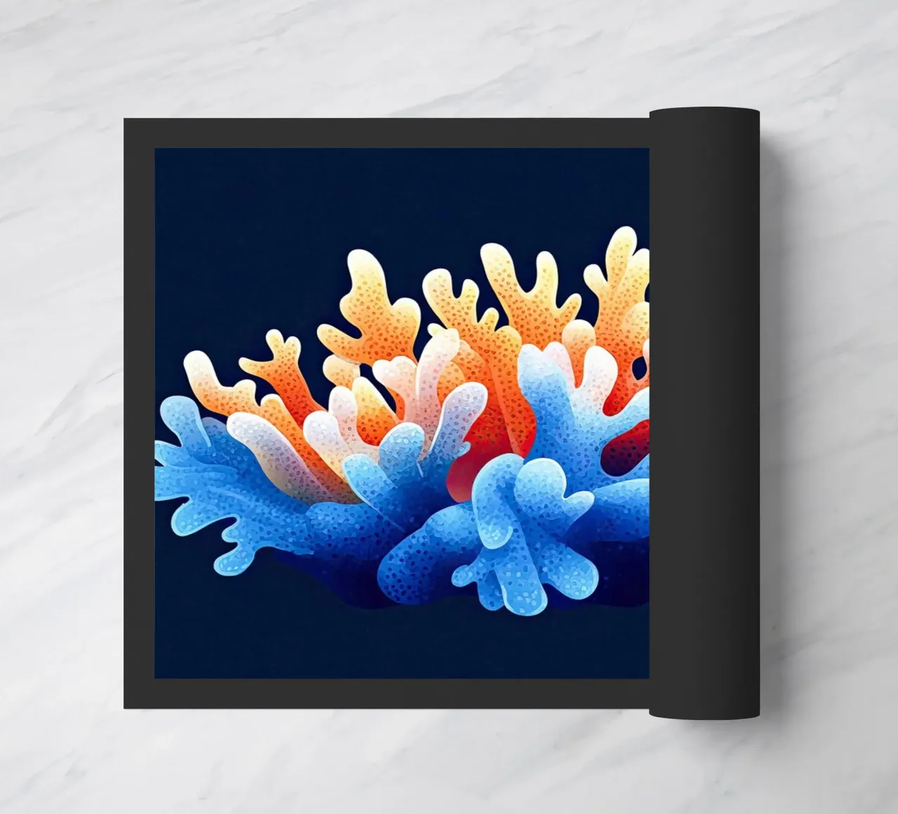 Corail en Harmonie - Nature Oceanique doormat by The Sea
