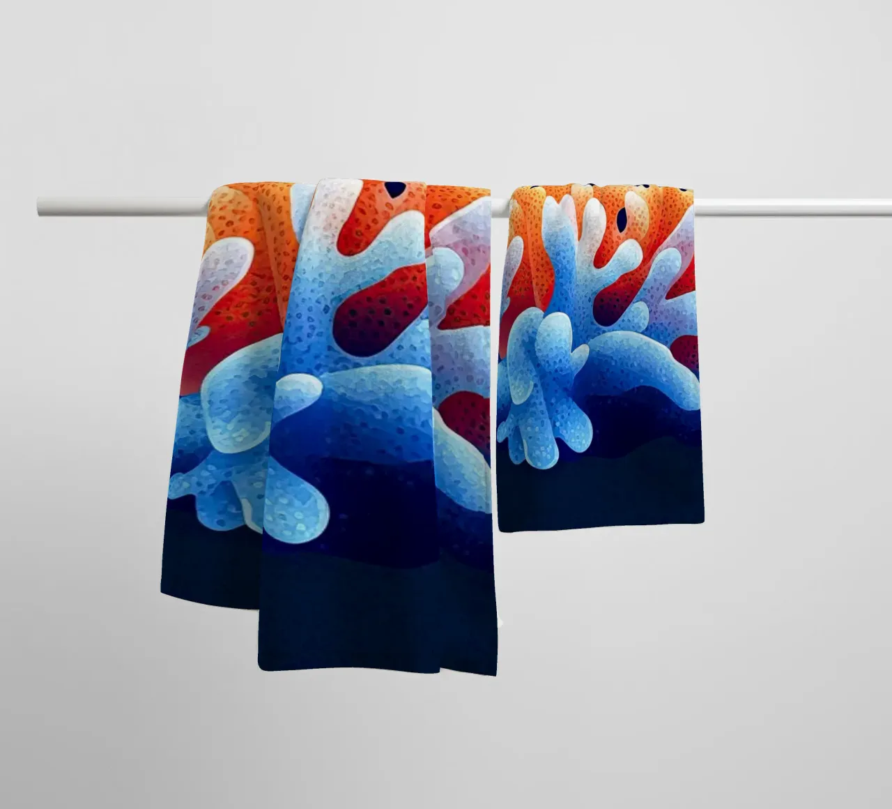 Corail en Harmonie - Nature Oceanique towel by The Sea