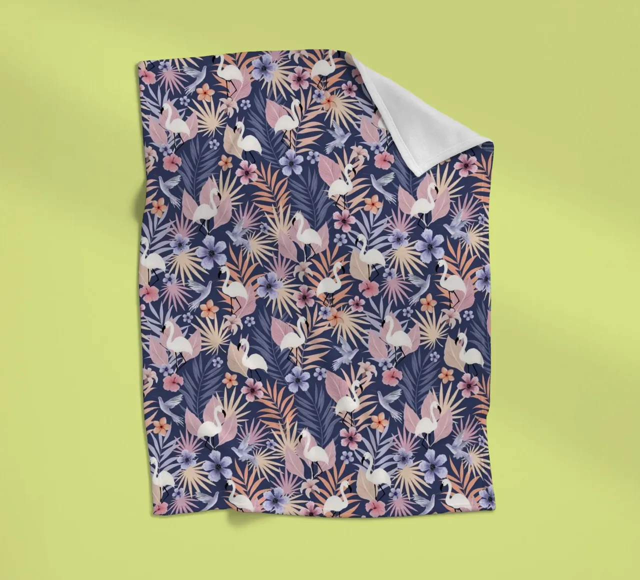 Fantom Fifi Art - Flamingo Muster coperta in pile da The Artcircle