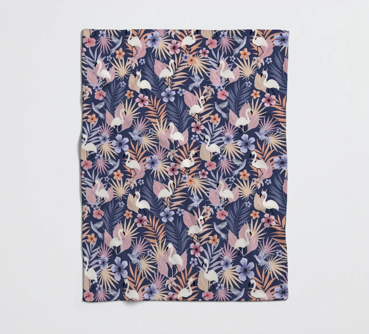 Fantom Fifi Art - Flamingo Muster coperta in pile da The Artcircle