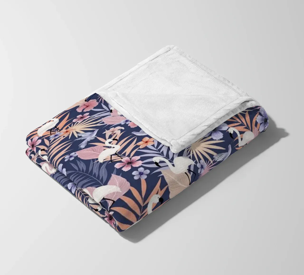 Fantom Fifi Art - Flamingo Muster coperta in pile da The Artcircle