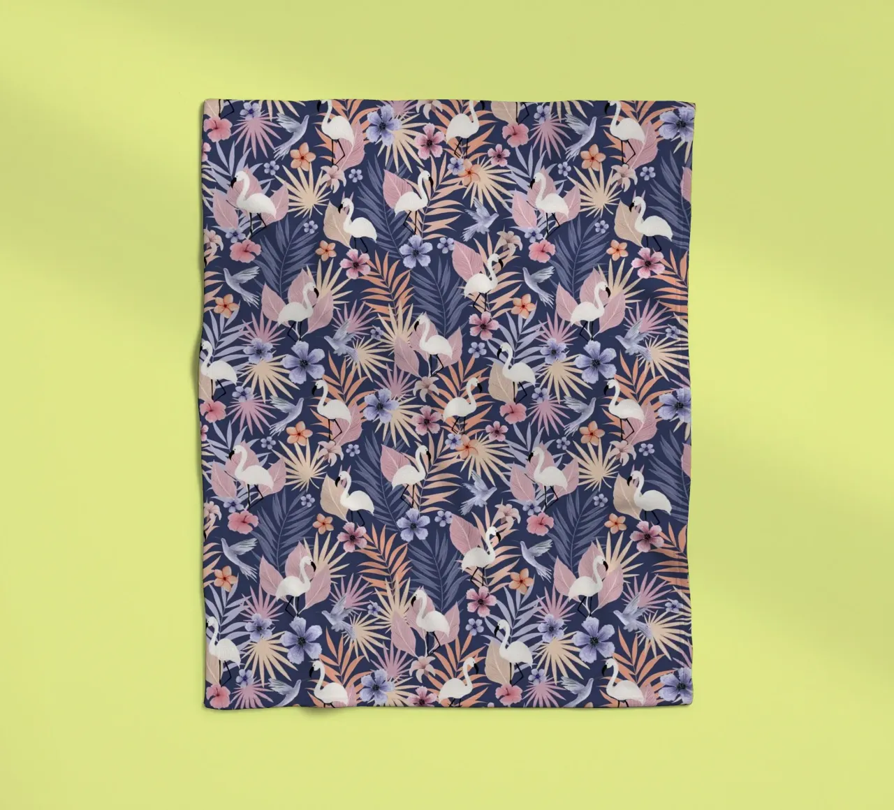 Fantom Fifi Art - Flamingo Muster coperta in pile da The Artcircle