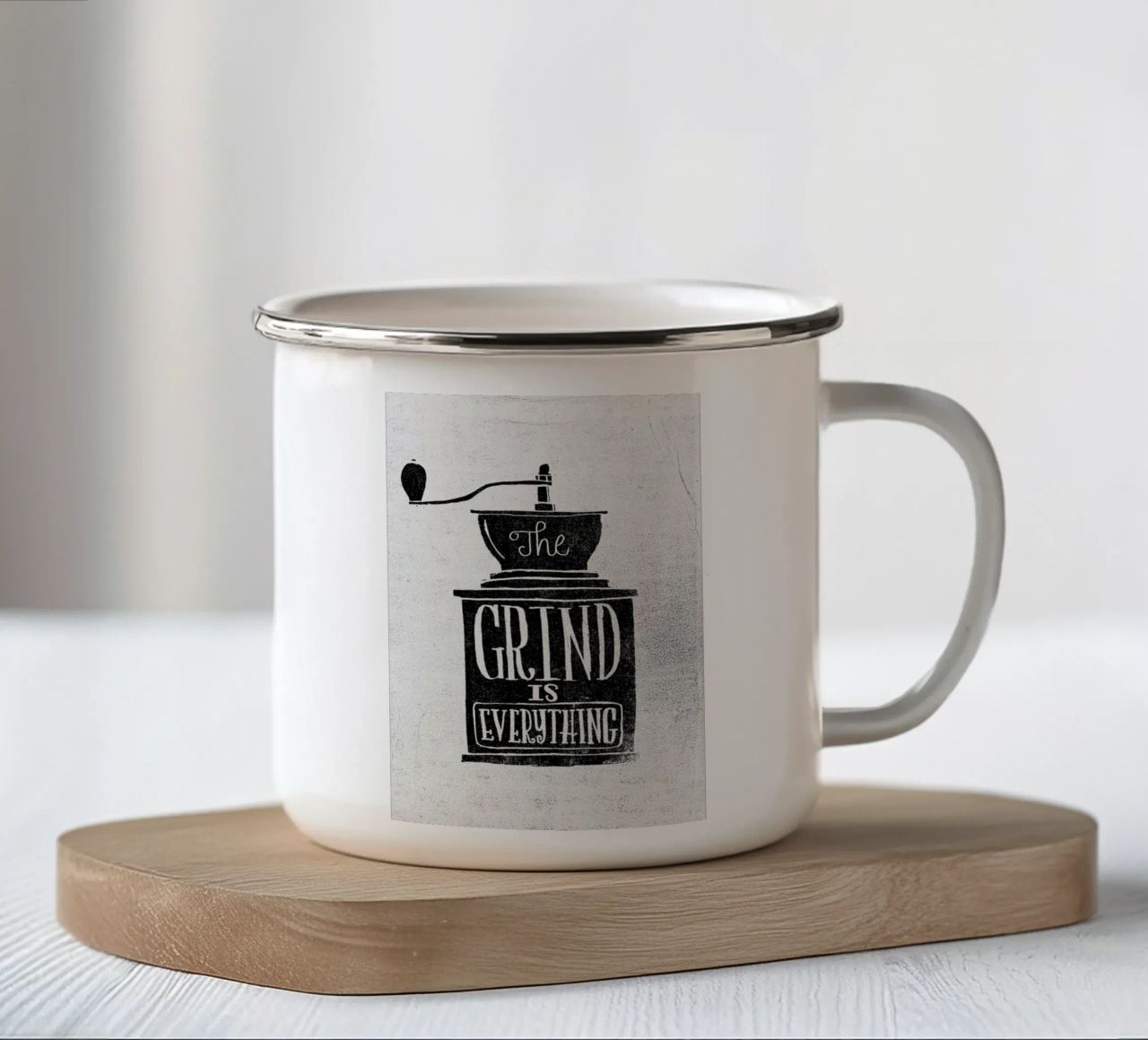 Grind tazza in smalto da Matthew Taylor Wilson