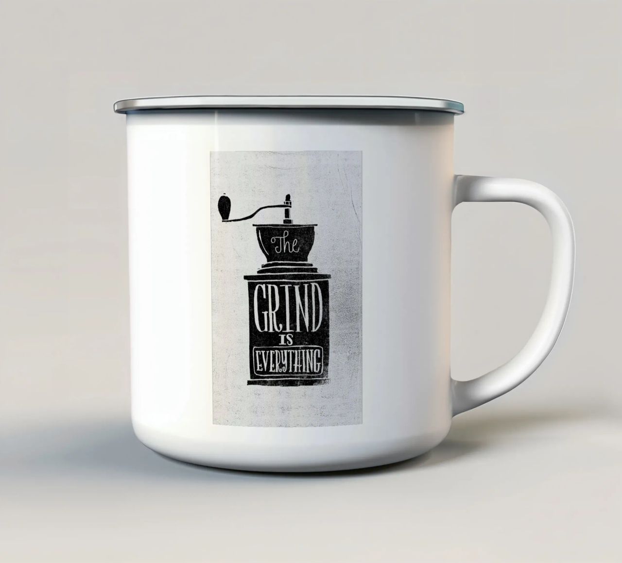 Grind tazza in smalto da Matthew Taylor Wilson