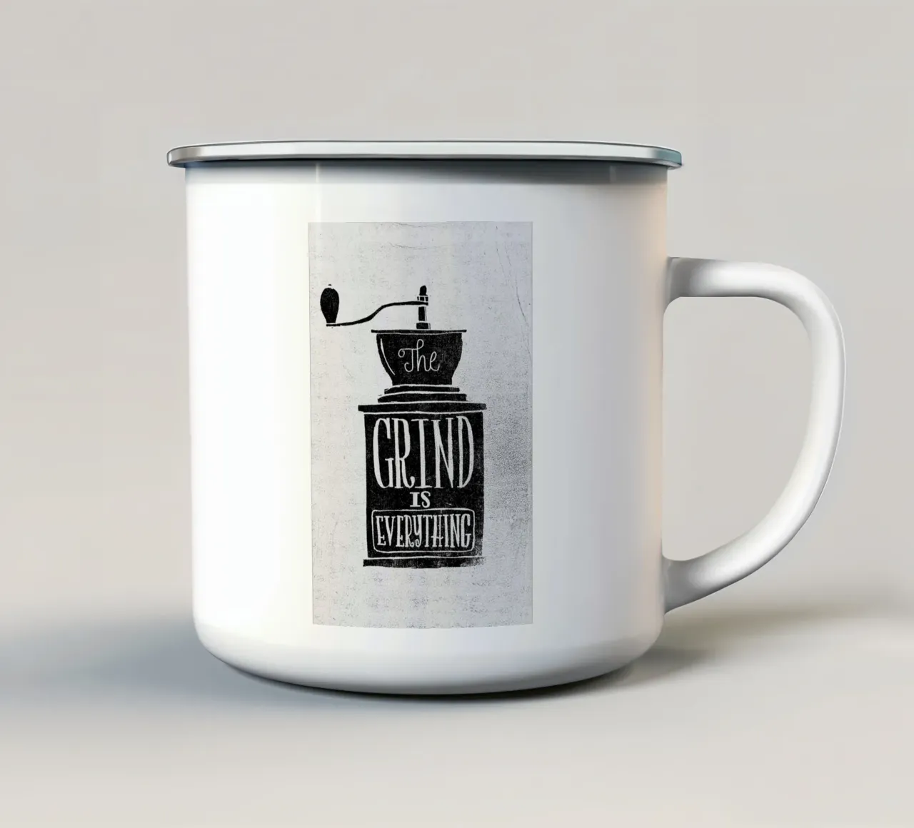 Grind Emaille Tasse von Matthew Taylor Wilson