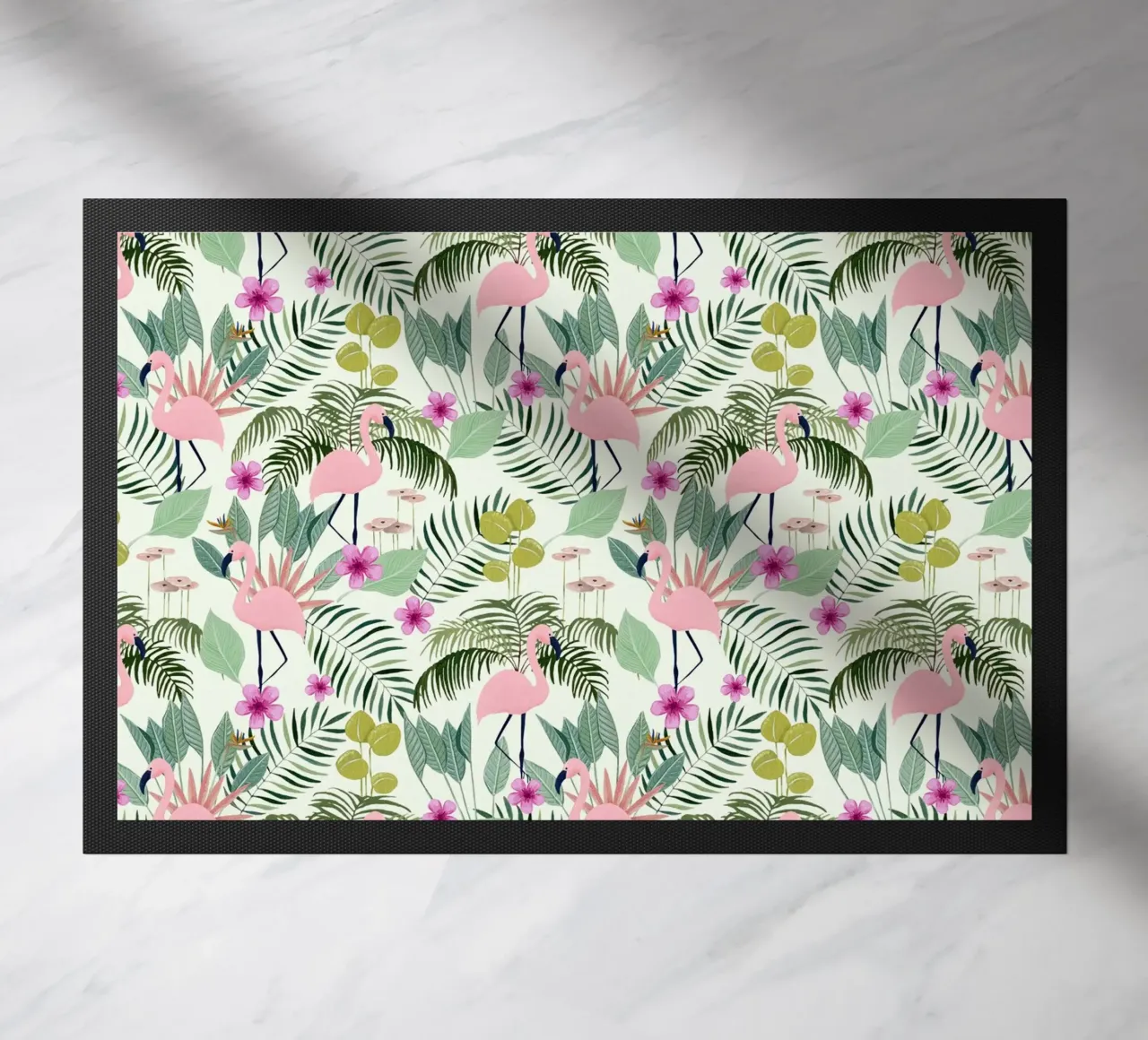 Fantom Fifi Art - Flamingo Muster Lime zerbino da The Artcircle