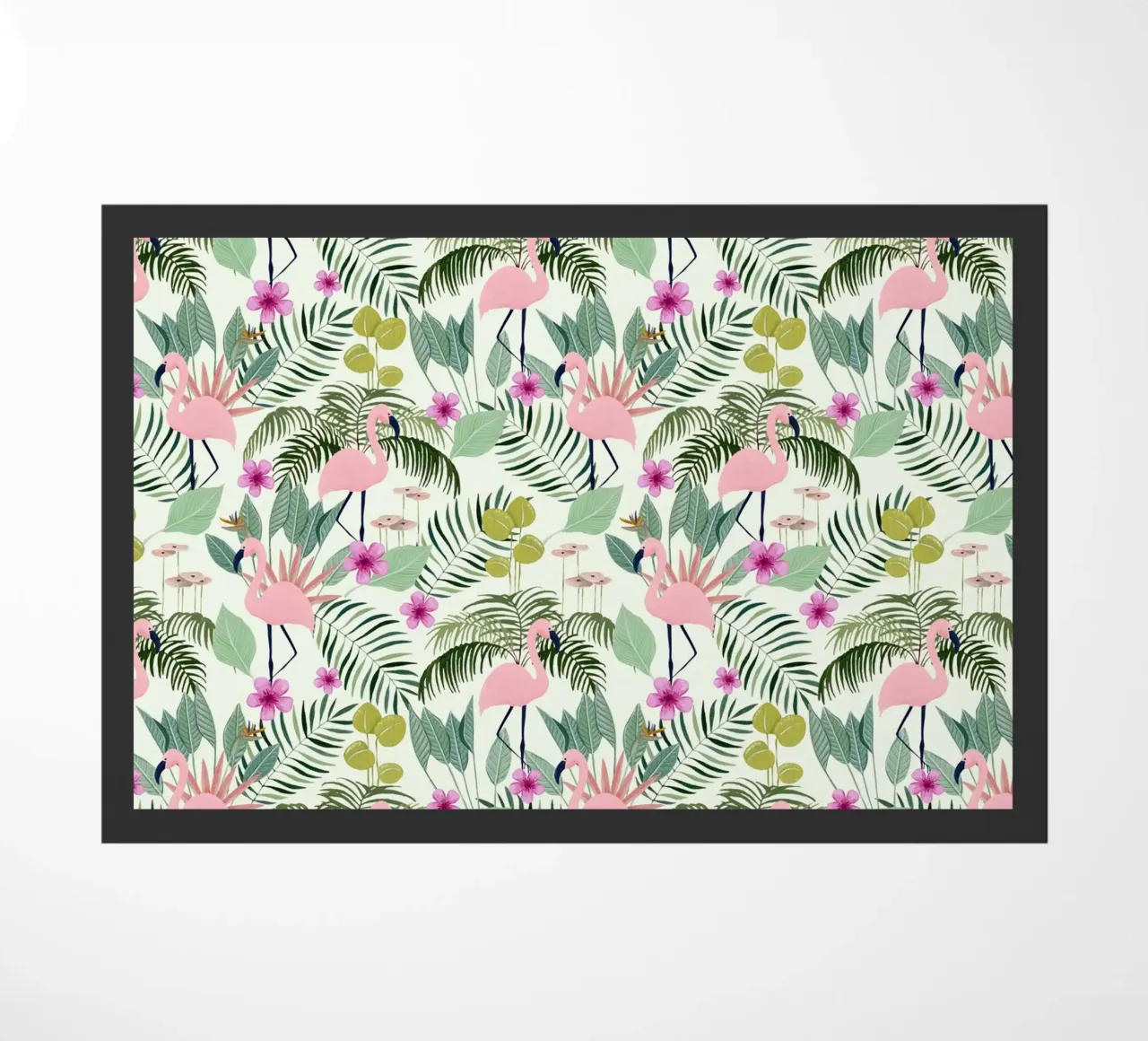Fantom Fifi Art - Flamingo Muster Lime zerbino da The Artcircle