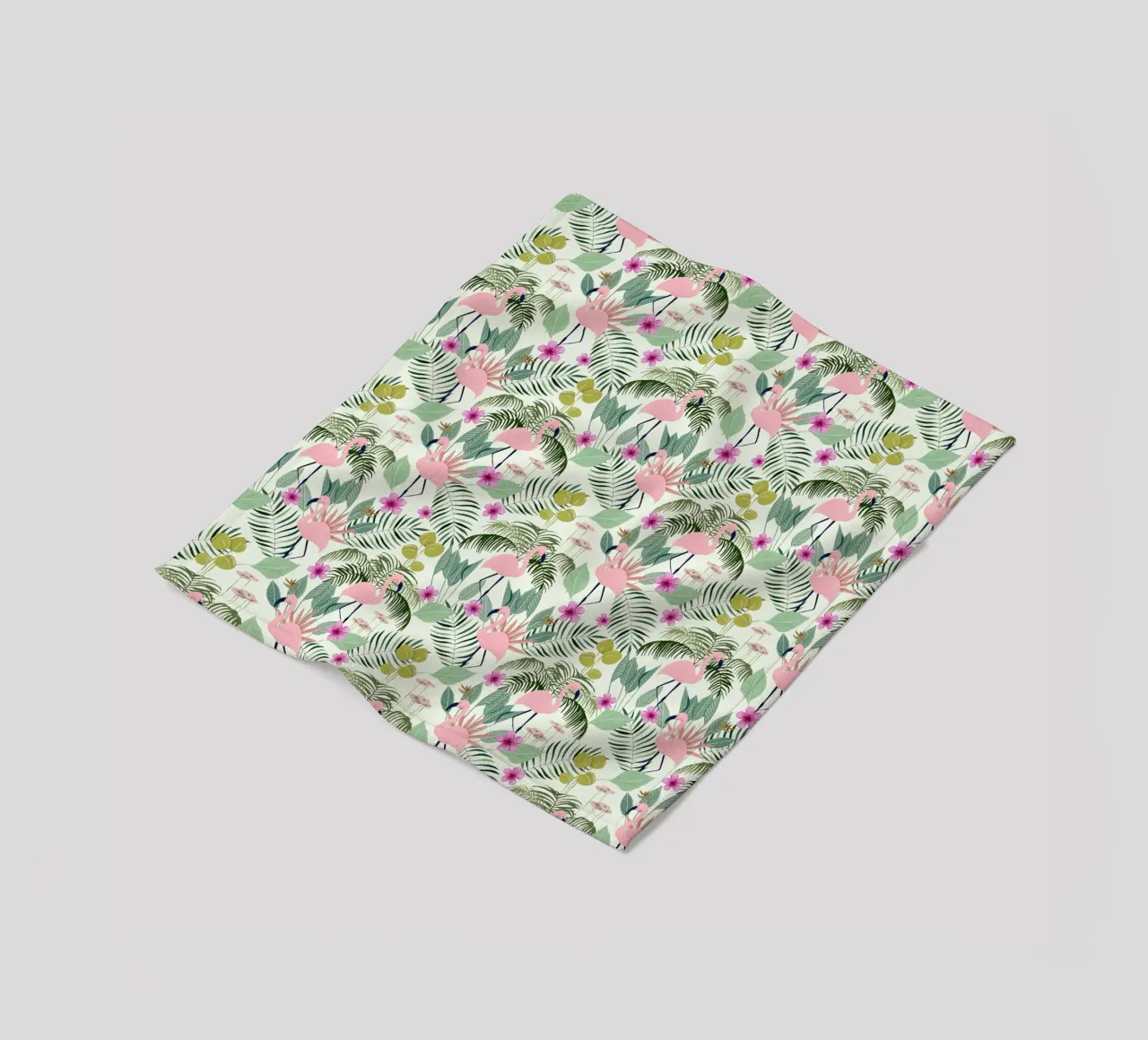 Fantom Fifi Art - Flamingo Muster Lime coperta in pile da The Artcircle