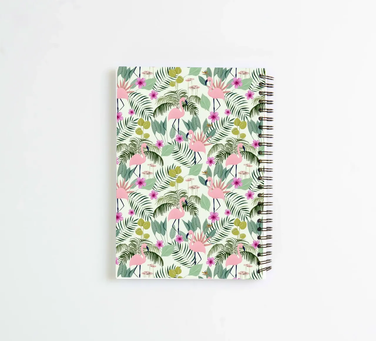 Fantom Fifi Art - Flamingo Muster Lime Ringbuch von The Artcircle