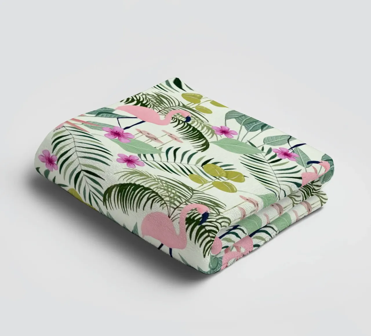 Fantom Fifi Art - Flamingo Muster Lime asciugamano da bagno da The Artcircle