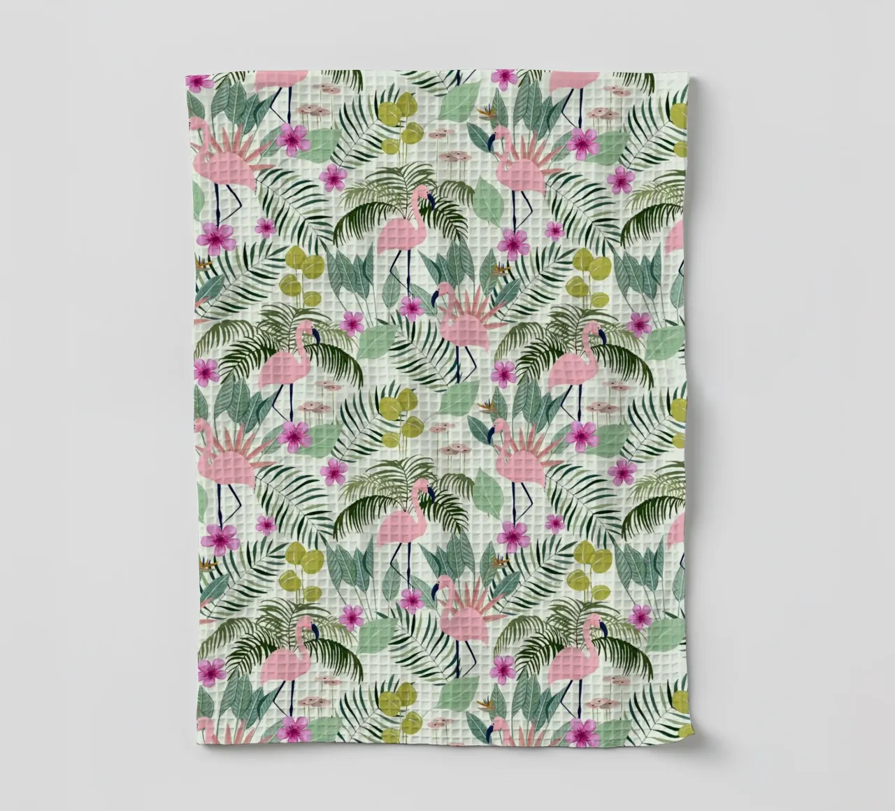 Fantom Fifi Art - Flamingo Muster Lime canovaccio da cucina da The Artcircle
