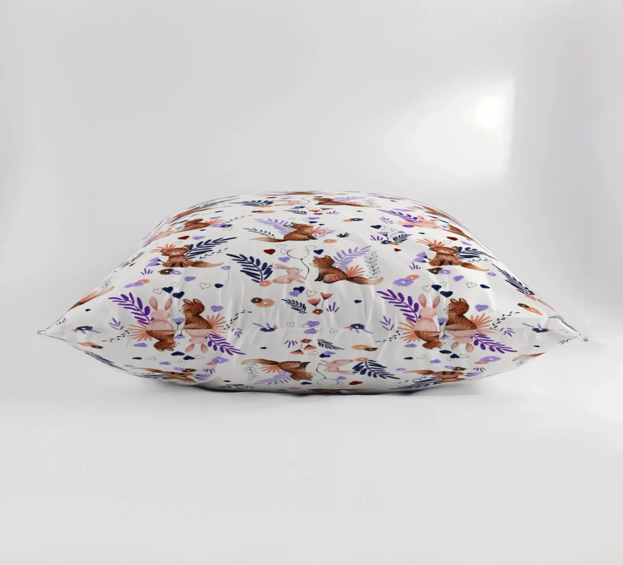 Fantom Fifi Art - Fuchs und Hase Muster cuscino da The Artcircle