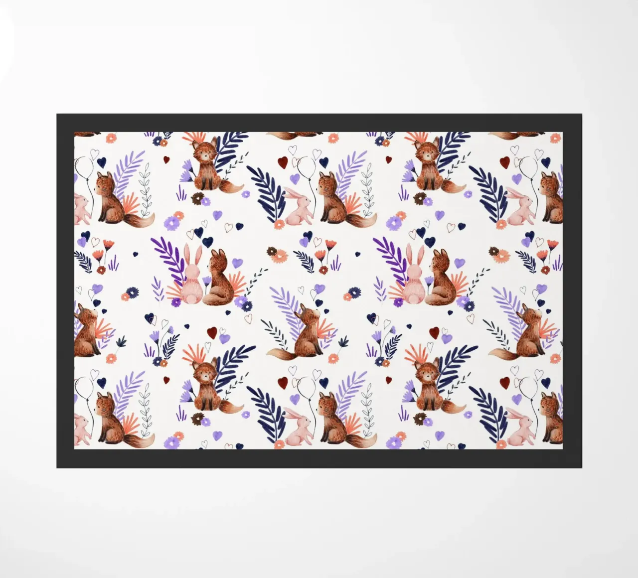 Fantom Fifi Art - Fuchs und Hase Muster felpudo de The Artcircle