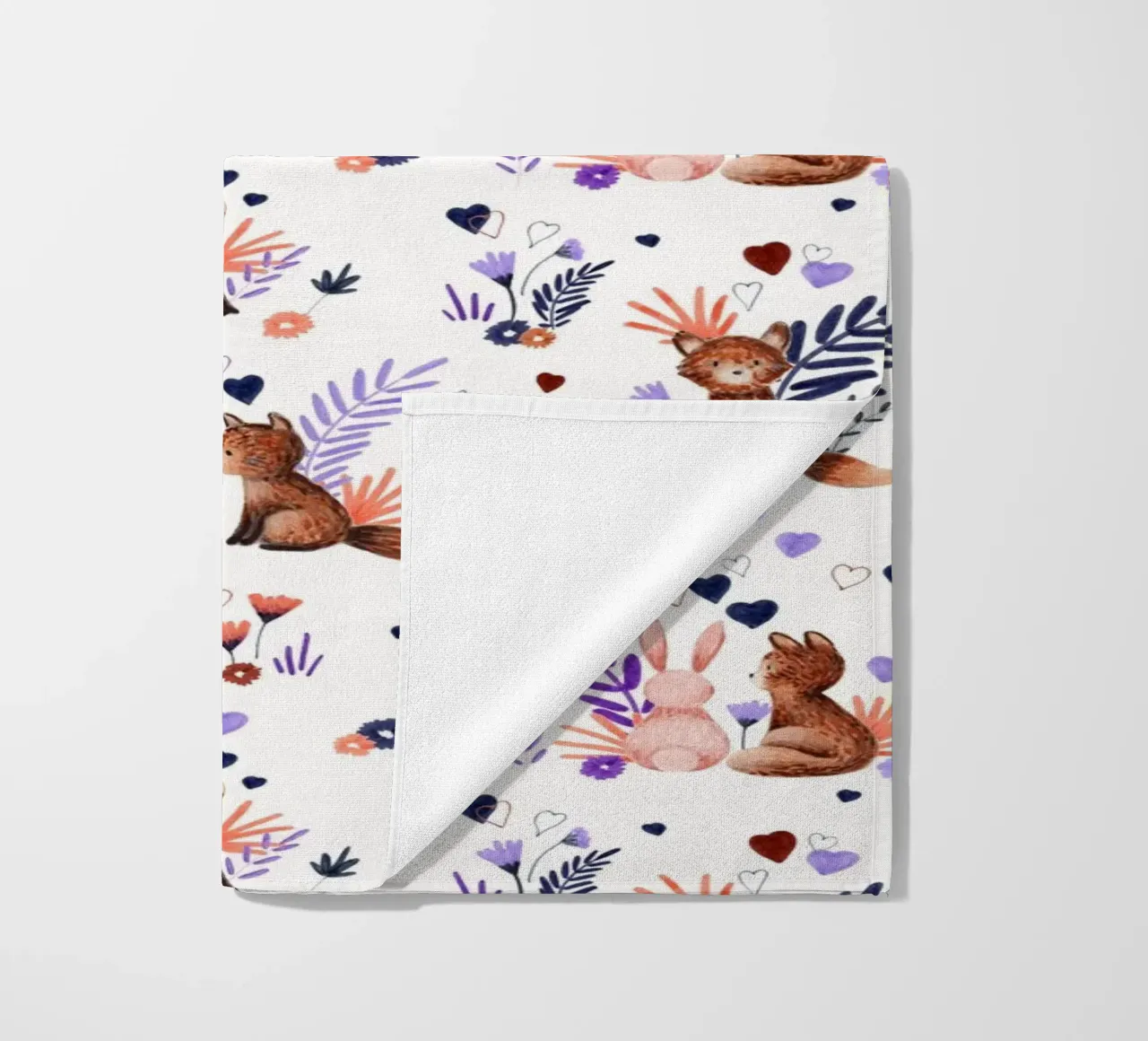 Fantom Fifi Art - Fuchs und Hase Muster telo mare da The Artcircle