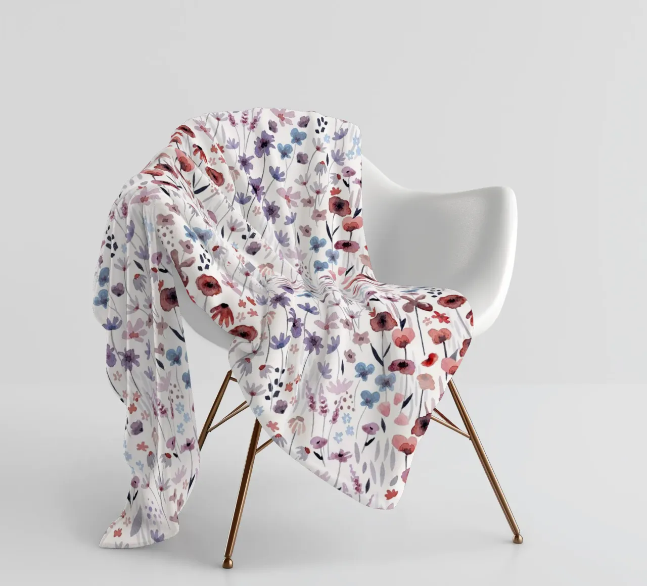 Fantom Fifi Art - Frische Blumen Muster coperta in pile da The Artcircle