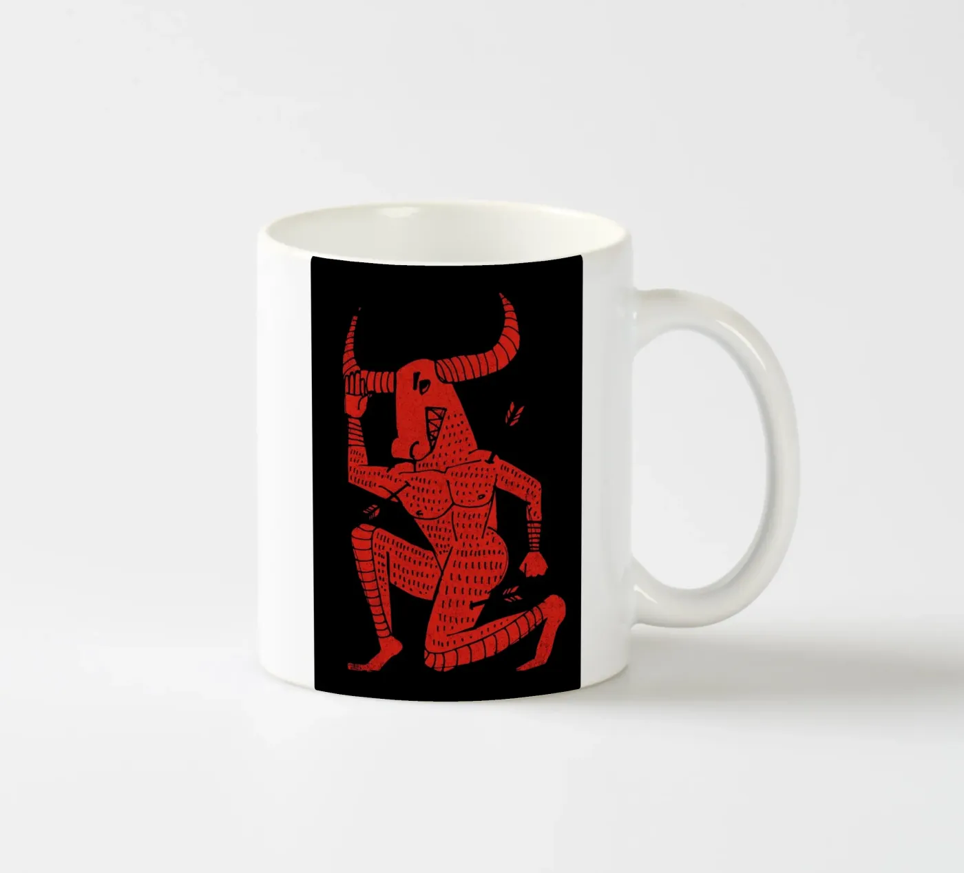Minotaur ceramic mug by Matthew Taylor Wilson
