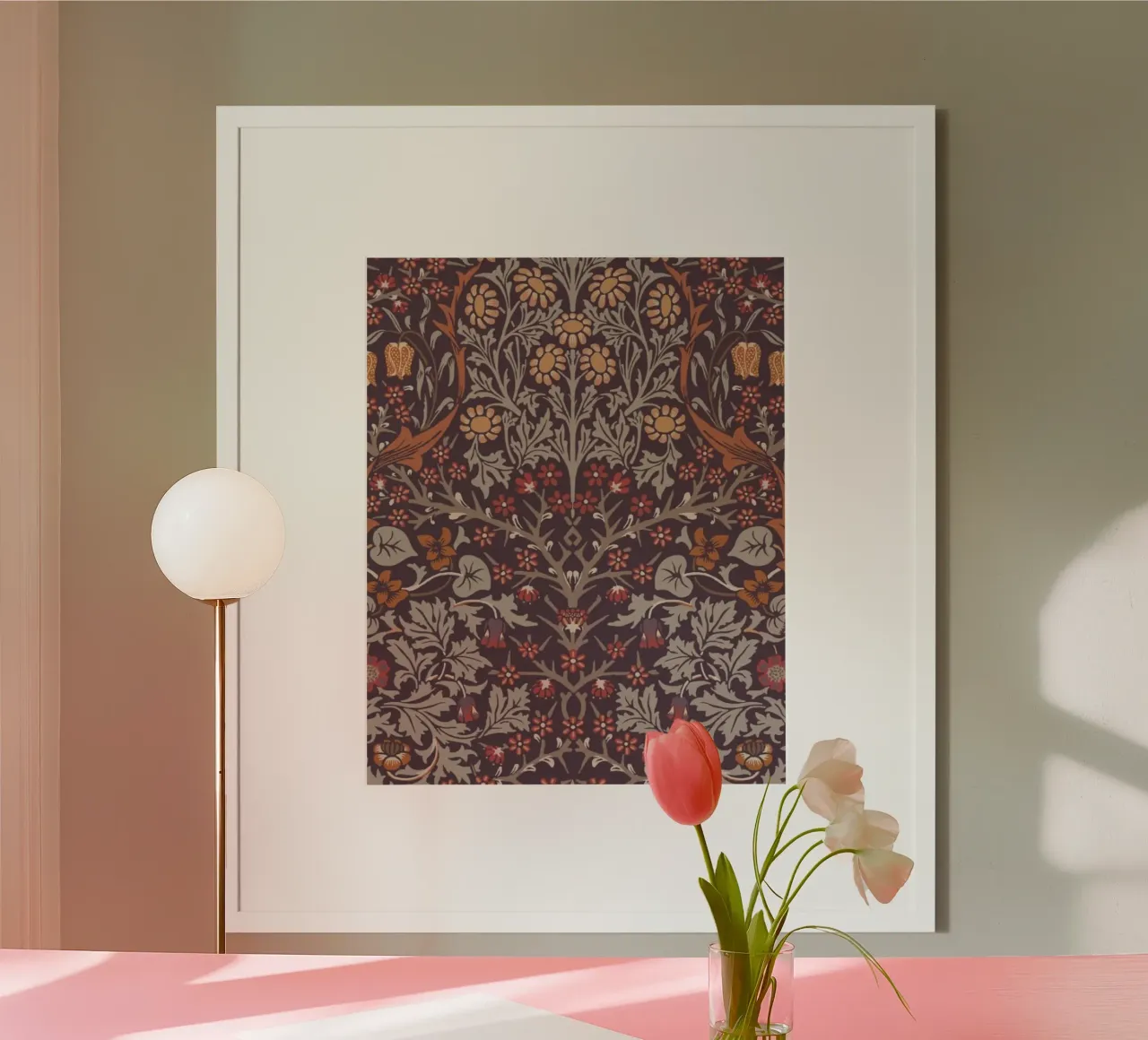 William Morris Stampa botanica, Poster d'epoca poster con telaio in alluminio da ArtHaus