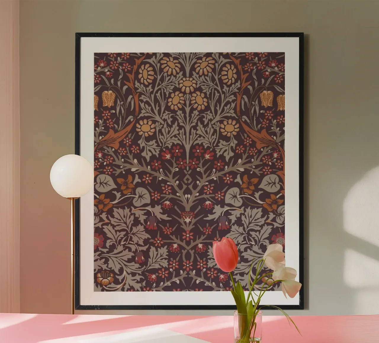 William Morris Stampa botanica, Poster d'epoca poster con telaio in alluminio da ArtHaus