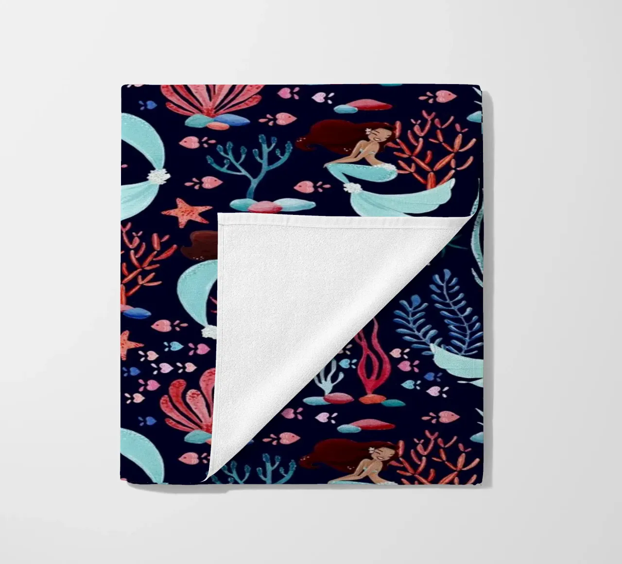 Fantom Fifi Art - Meerjungfrauen Muster Navy telo mare da The Artcircle