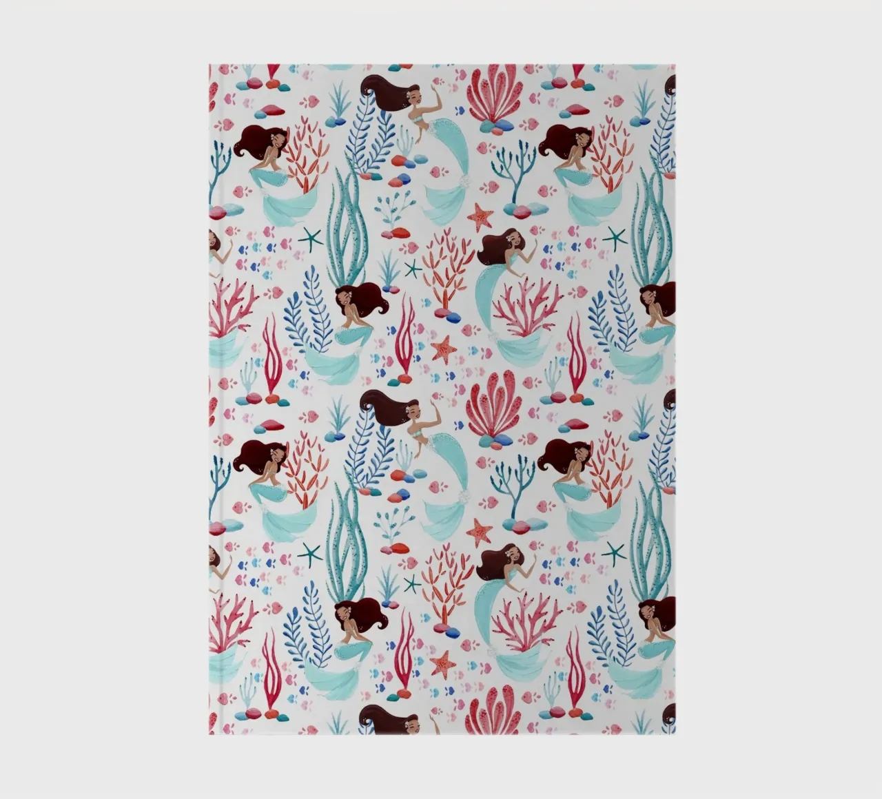 Fantom Fifi Art - Meerjungfrauen Muster Weiß notebook by The Artcircle