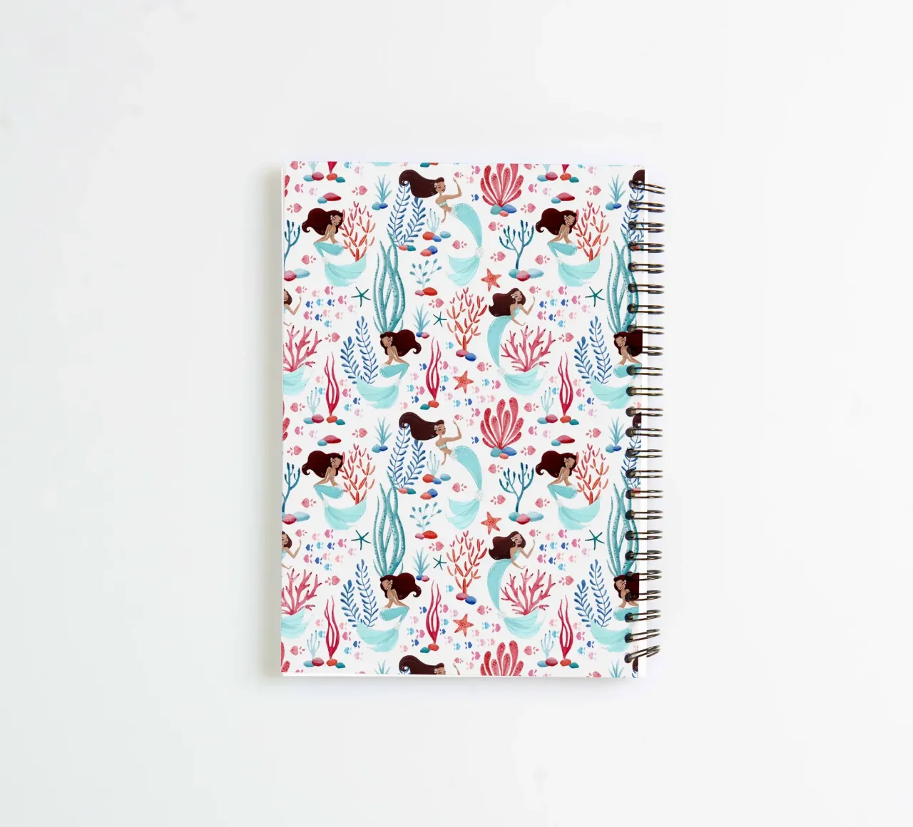 Fantom Fifi Art - Meerjungfrauen Muster Weiß spiral notebook by The Artcircle