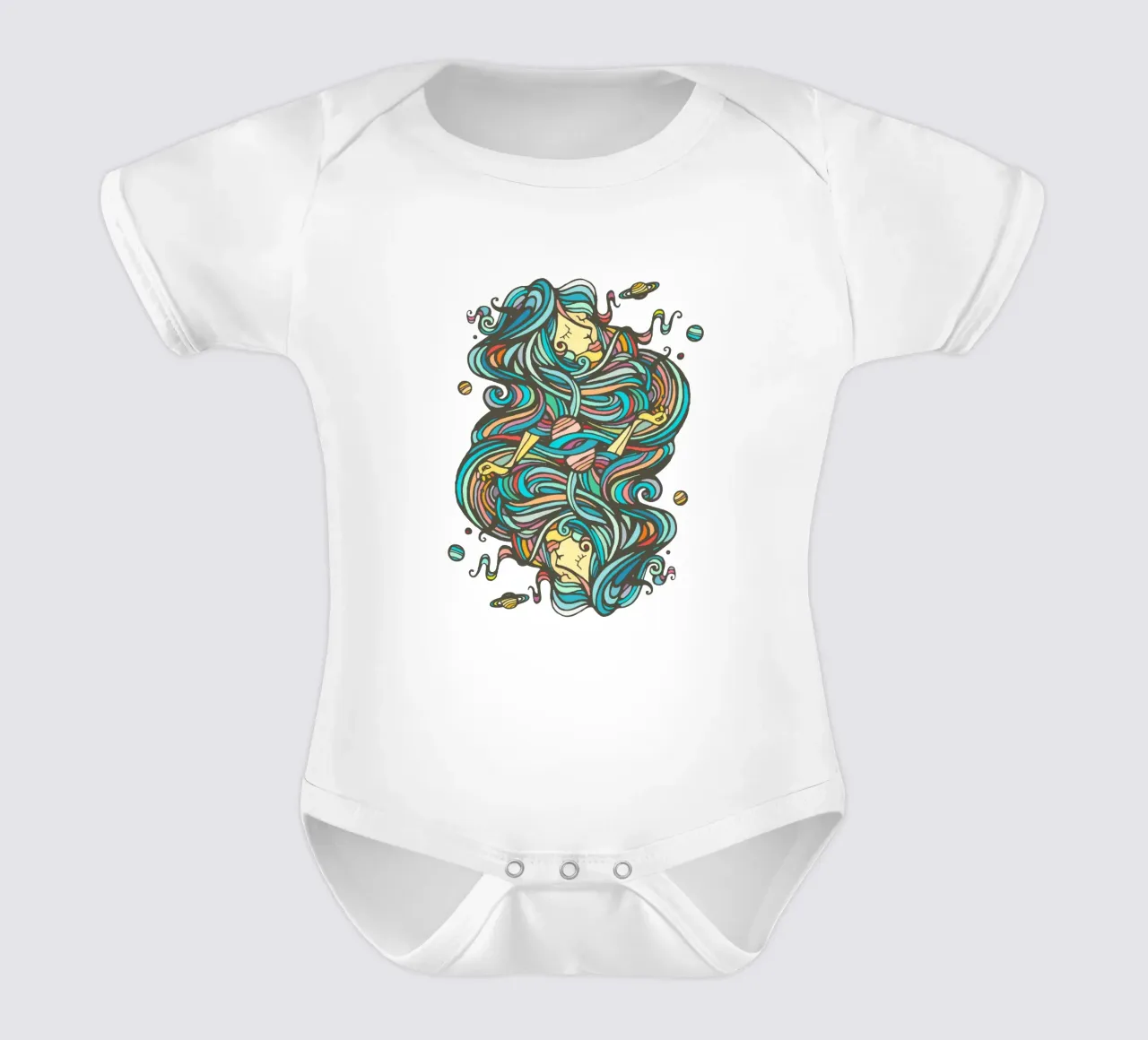 Planets body neonato maniche corte da Ninhol