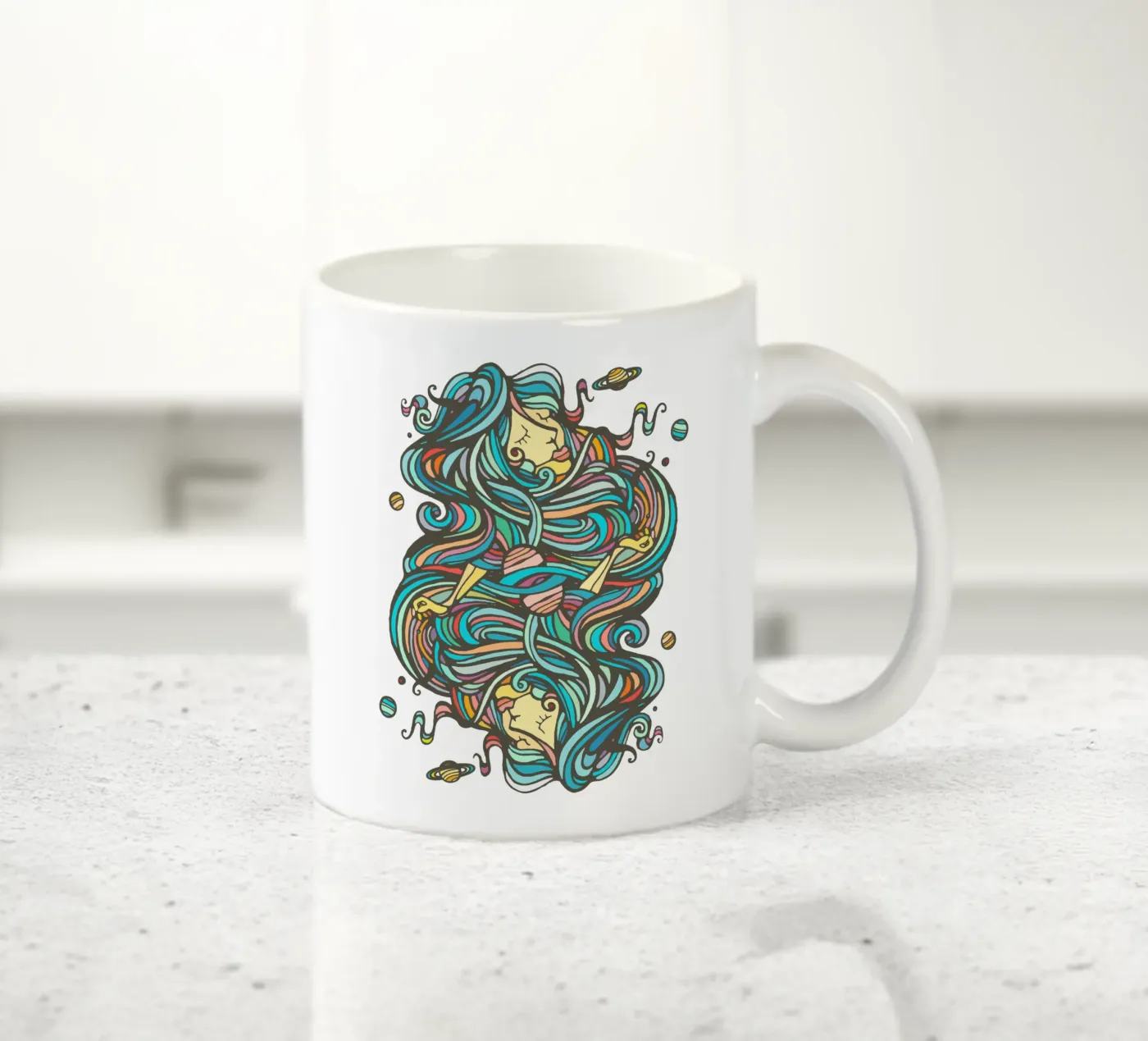 Planets ceramic mug by Ninhol
