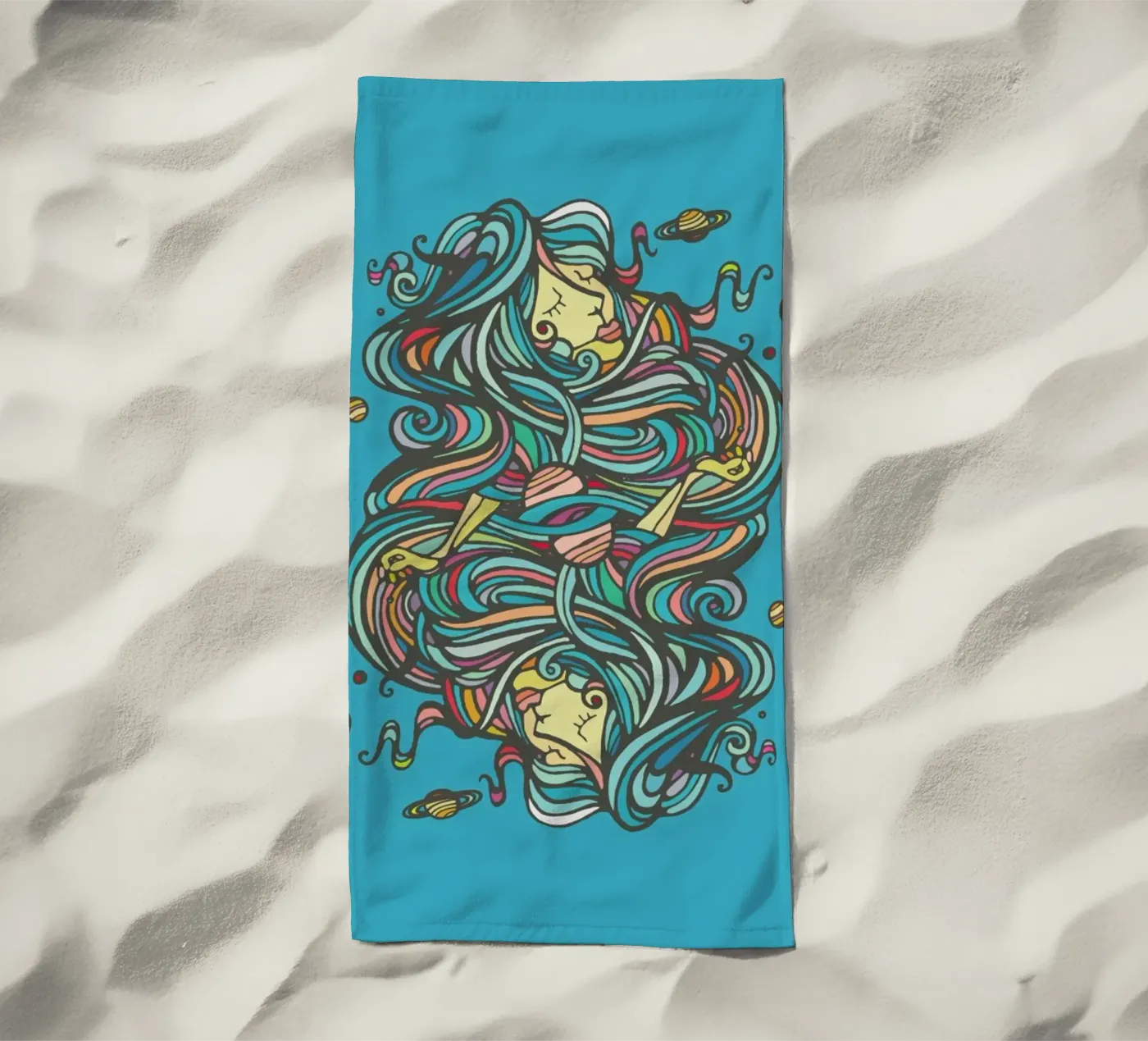 Planets strandhanddoek van Ninhol